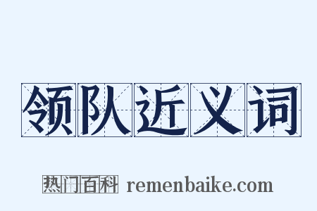 领队近义词是什么意思的图片